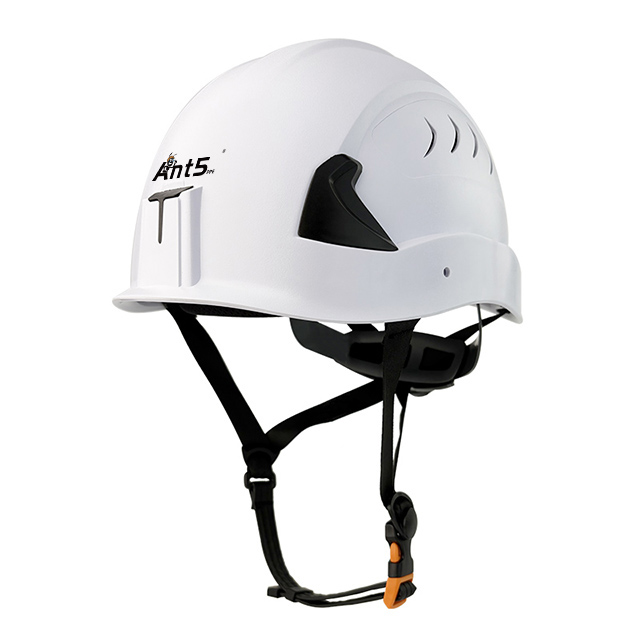 SNHA4 industrial safety helmet side view with chin strap