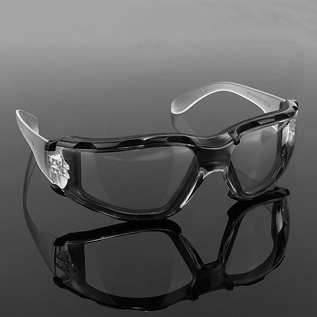 Protective Safety Glasses Front Side View with Durable Frame