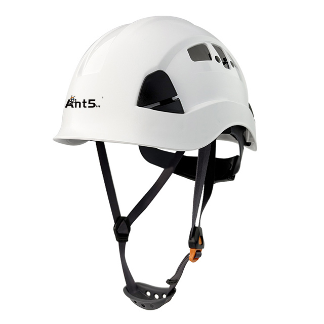 SNHA2 white safety helmet with chin strap for construction and industrial protection