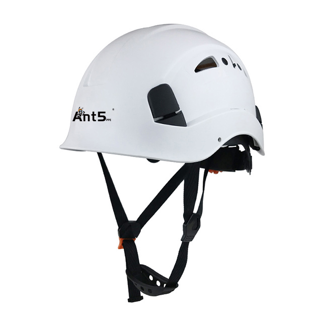 SNHL6B white industrial hard hat side profile